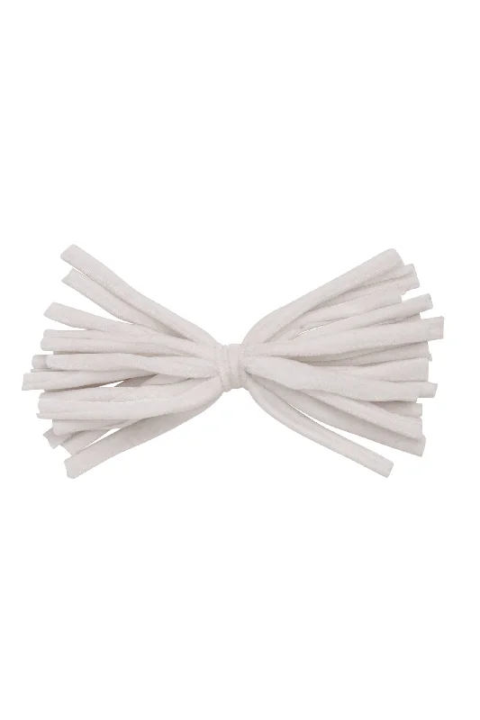 trendy flower clips for festival hairstyles -Anemone Strips Clip - White Velvet