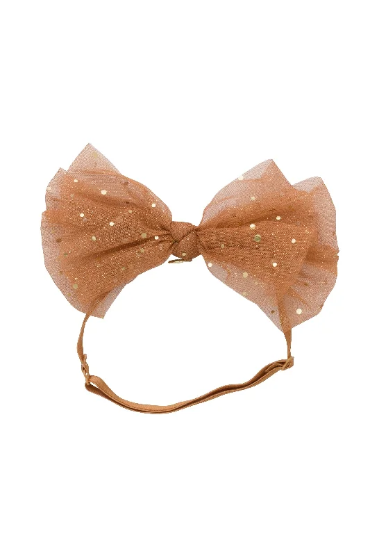 handmade flower hair accessories for weddings -Ava Dot Wrap - Rust