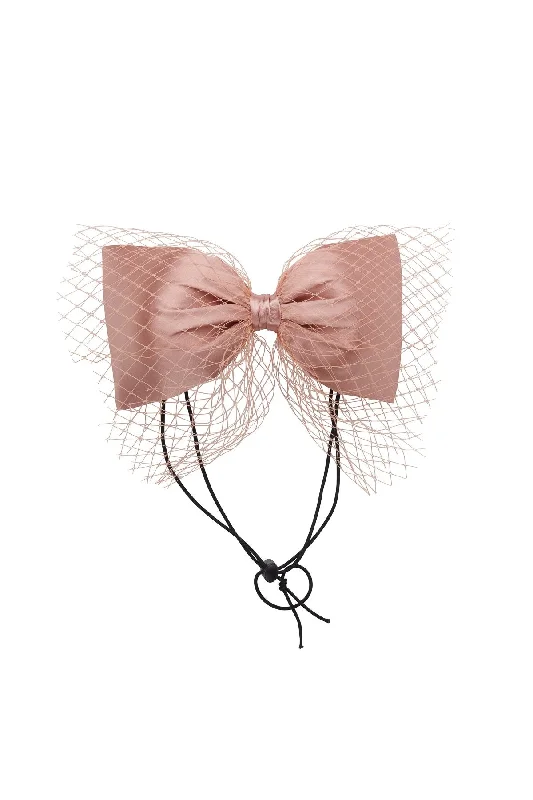 chic woven hairbands for a sophisticated vibe -Avant Garde Bow Grand - Rose