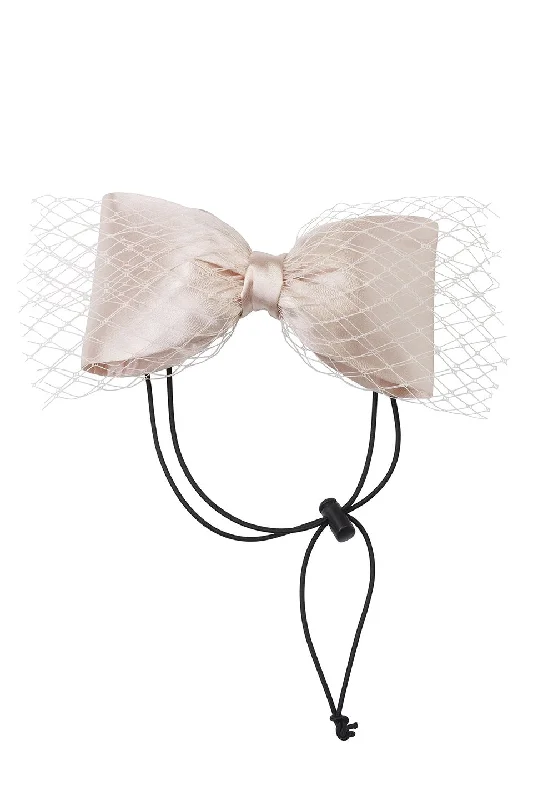 elegant metal hairpins for sleek hairstyles -Avant Garde Bow Petit - Tan Champagne