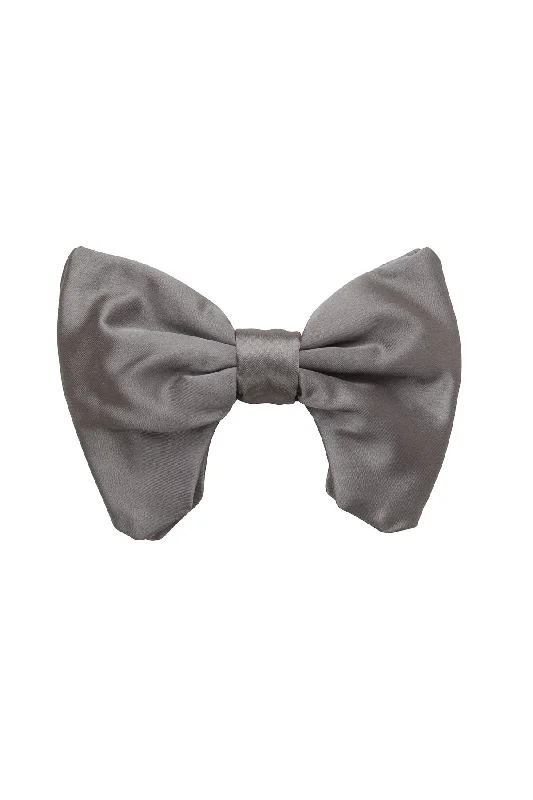 retro-inspired headbands for vintage looks -Avant Garde Bowtie - Charcoal Satin