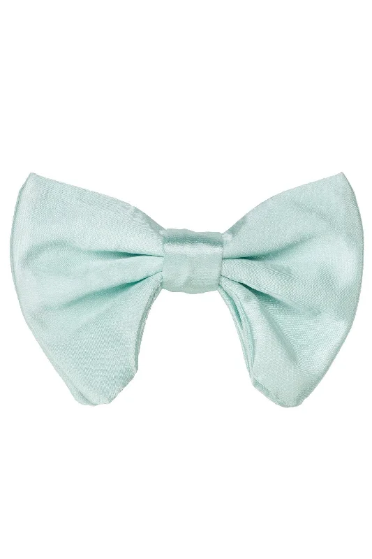 minimalistic metal hairbands for a sleek look -Avant Garde Bowtie - Mint Satin