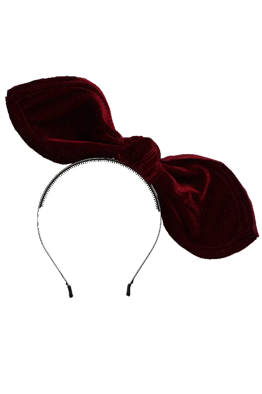 satin scrunchies for soft, shiny hair -Bubble Ear - Burgundy Velvet