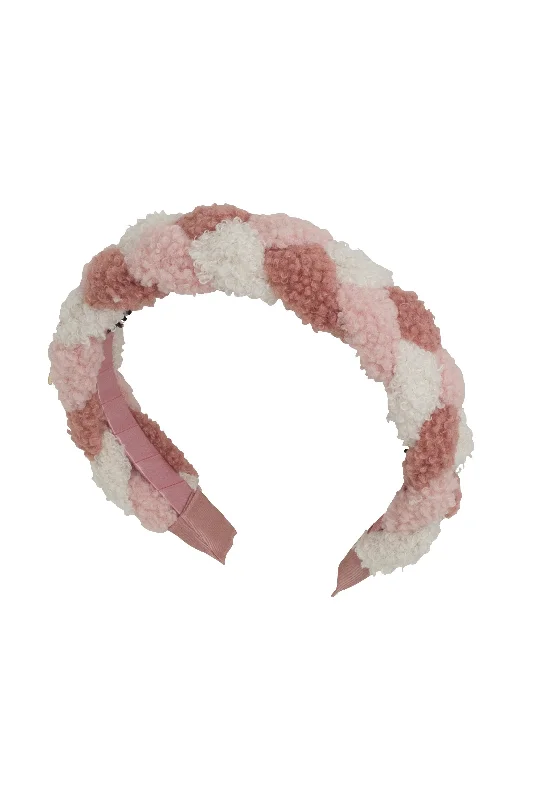 unique velvet hairbands for trendy looks -Coronation Day Headband - Pink Blend