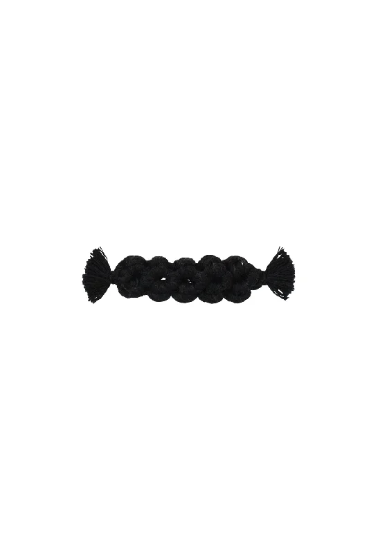 statement hair combs for bold looks -Daisy Fringe Log Clip - Black