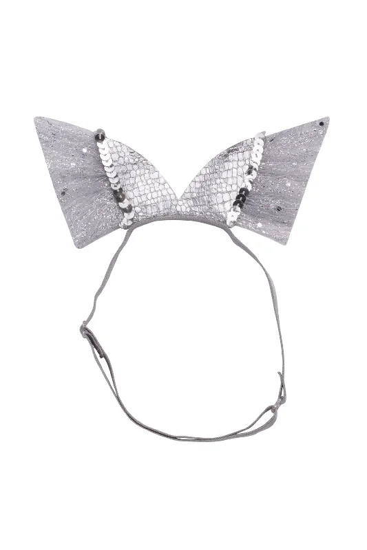 whimsical hairbands for creative hairstyles -Elegant Butterfly Wrap - Silver