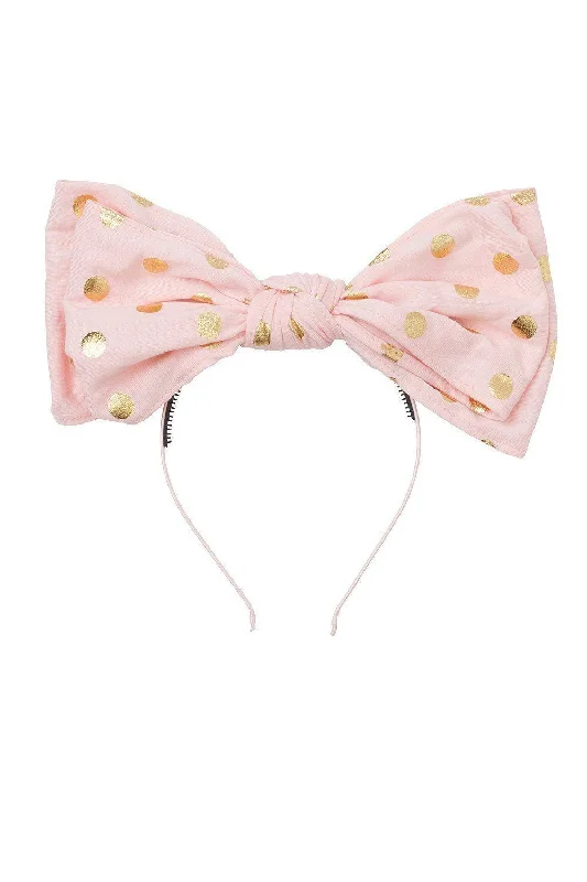 soft velvet scrunchies for gentle hold -Floppy Dotty - Blush