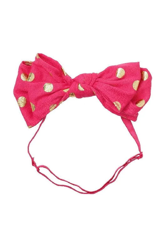 large metal hairpins for bold styles -Floppy Dotty Wrap - Hot Pink