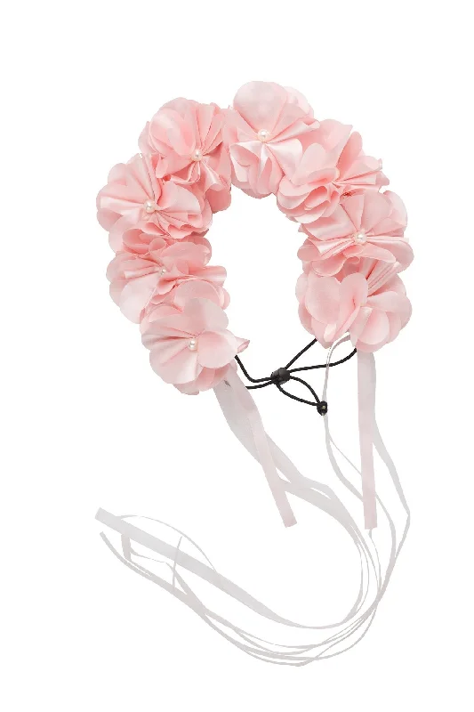 minimalistic hairpins for simple elegance -Floral Wreath Full - Baby Pink