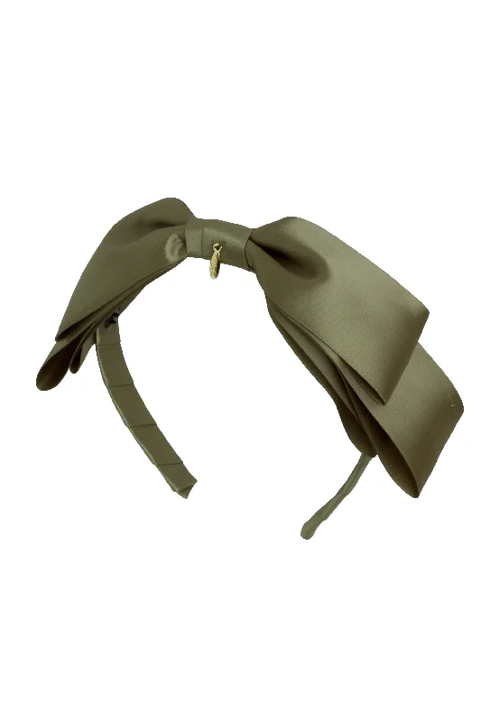 sleek satin hairpins for a polished finish -Heather Headband - Deep Sage