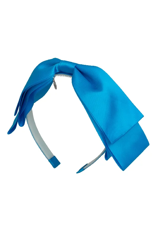 crystal hairbands for evening glamour -Heather Satin - Bright Blue