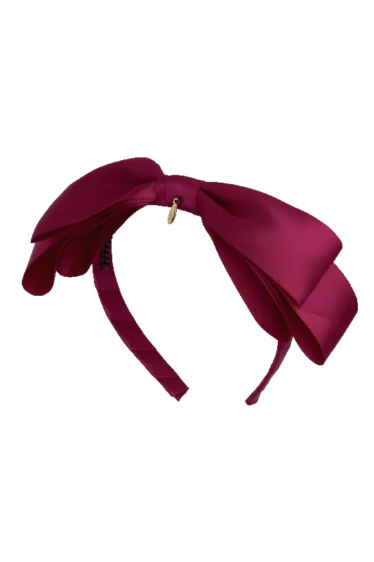 crystal-encrusted hairbands for dazzling hairstyles -Heather Headband - Wine