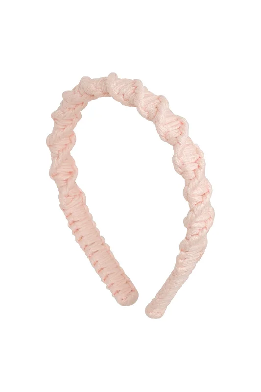 luxurious hairbands for weddings and parties -Helix Headband - Light Pink