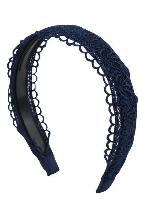 romantic crystal hairbands for wedding days -Jasmin - Navy