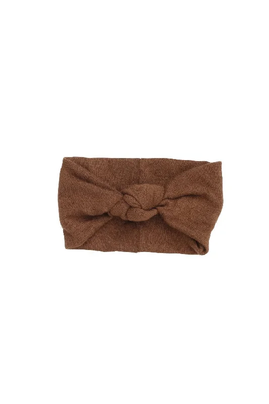 sophisticated hairpins for high-end events -Knot Wrap - Khaki Brown Wool