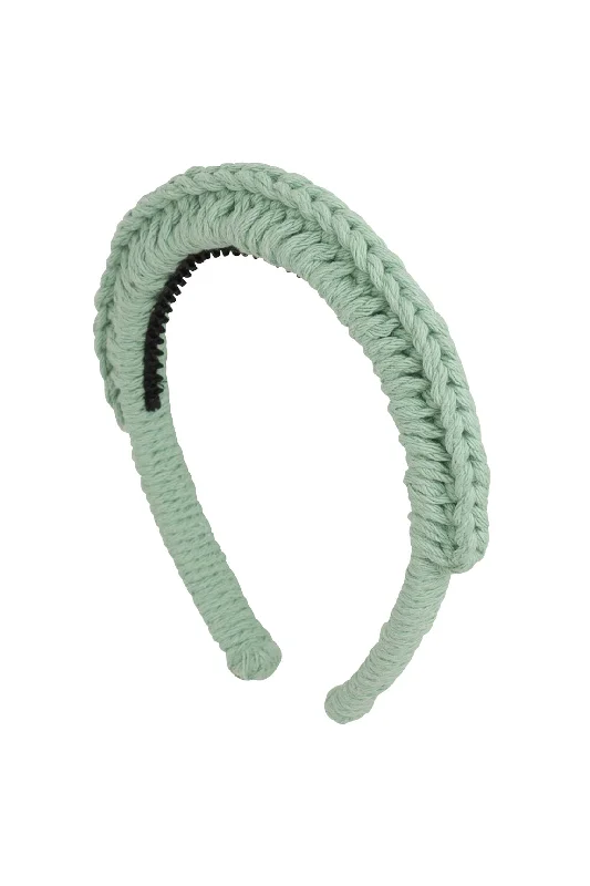 trendy tortoiseshell hair accessories for stylish finishes -Links Headband - Sea Green