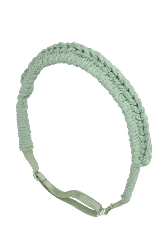 modern satin hairbands for sleek styles -Links Wrap - Sea Green