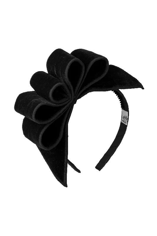 modern geometric hairbands for contemporary styles -Loop Headband - Velvet - Black