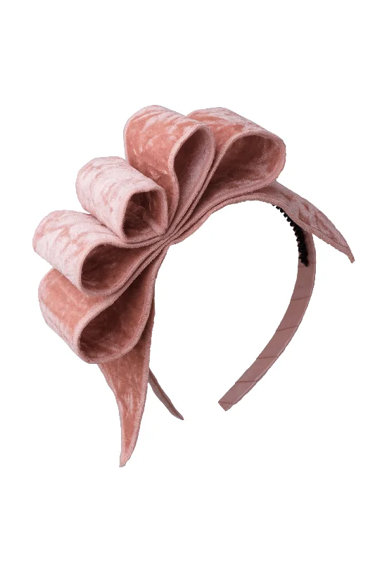 oversized rhinestone headbands for special events -Loop Headband - Velvet - Rose Mauve