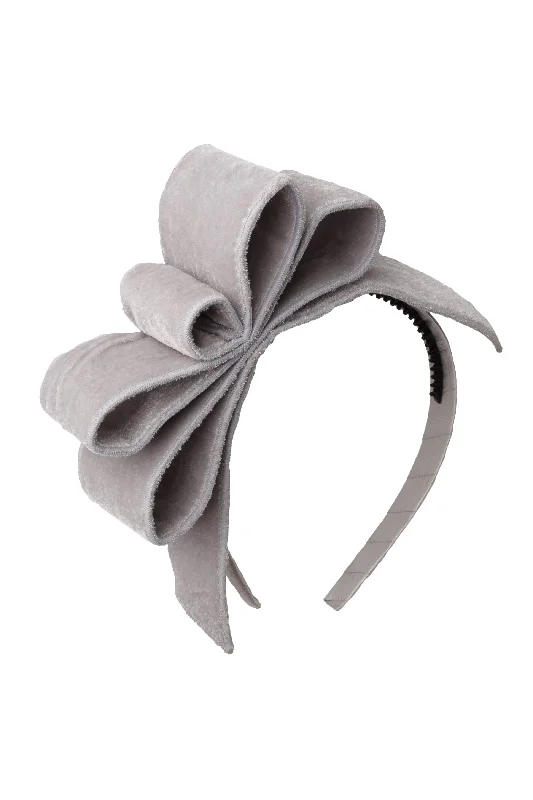 elegant hairpins for formal occasions -Loop Headband - Velvet - Silver