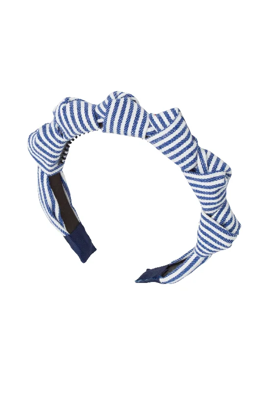 unique velvet hairbands for trendy looks -Monkey Bars Headband - Pinstripe