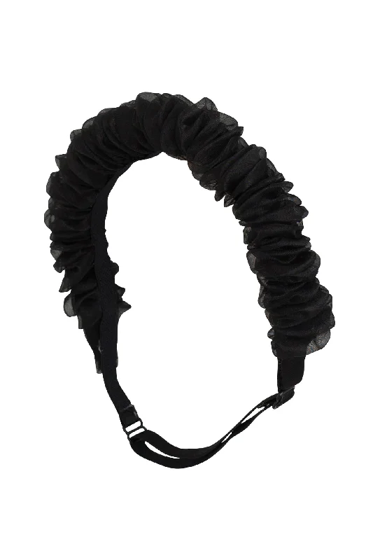 colorful hair ties for sporty looks -Organza Bunches Wrap - Black