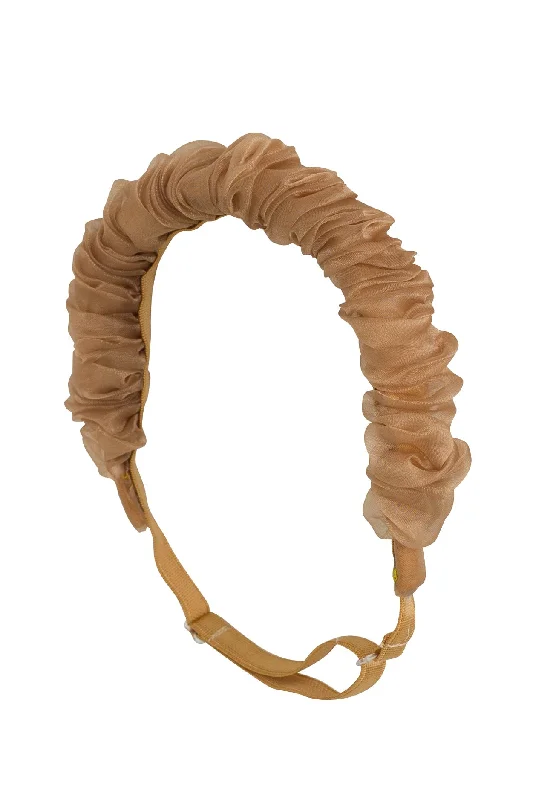 luxury hairbands for formal occasions -Organza Bunches Wrap - Gold