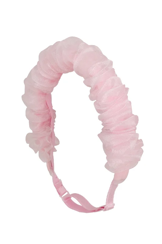 oversized hairpins for bold hairstyles -Organza Bunches Wrap - Pink