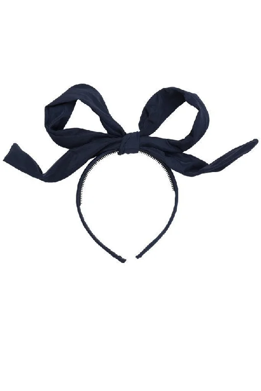 stylish bobby pins for a neat style -Party Bow Taffeta - Navy