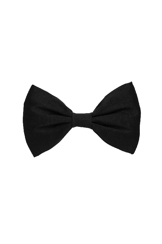 retro hair accessories for vintage looks -Perfect Bow Clip/Bowtie - Black