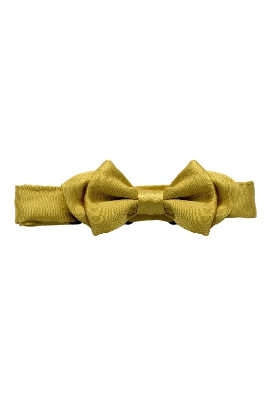 oversized flower clips for dramatic hairstyles -Petit Bowtie - Gold