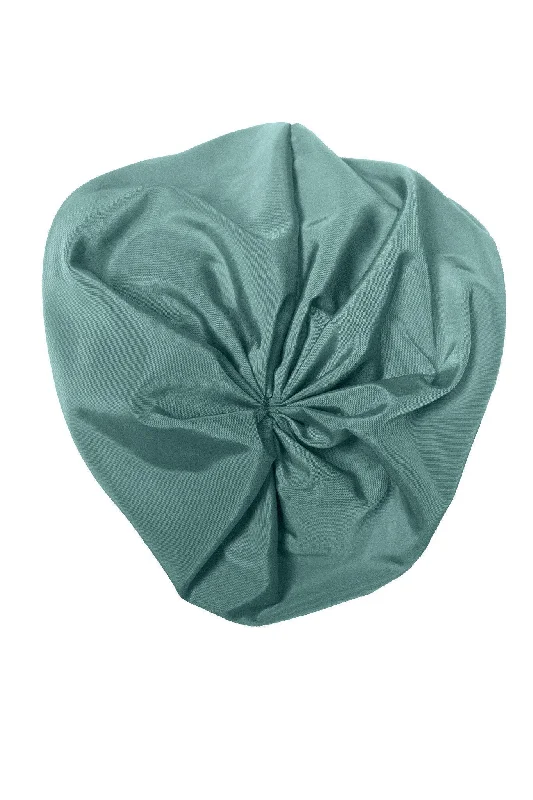 cute velvet headbands for kids -Petit Hat - Turquoise Taffeta