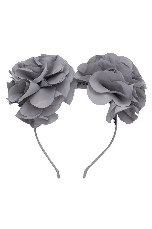 trendy rhinestone clips for casual events -Pom Pom - Grey