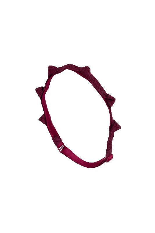 fun glittery hair accessories for festive vibes -Rosebud Wrap - Burgundy/Wine