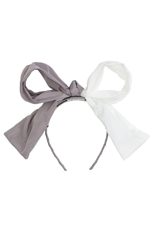 fancy pearl headbands for formal events -Sia Headband - White/Grey