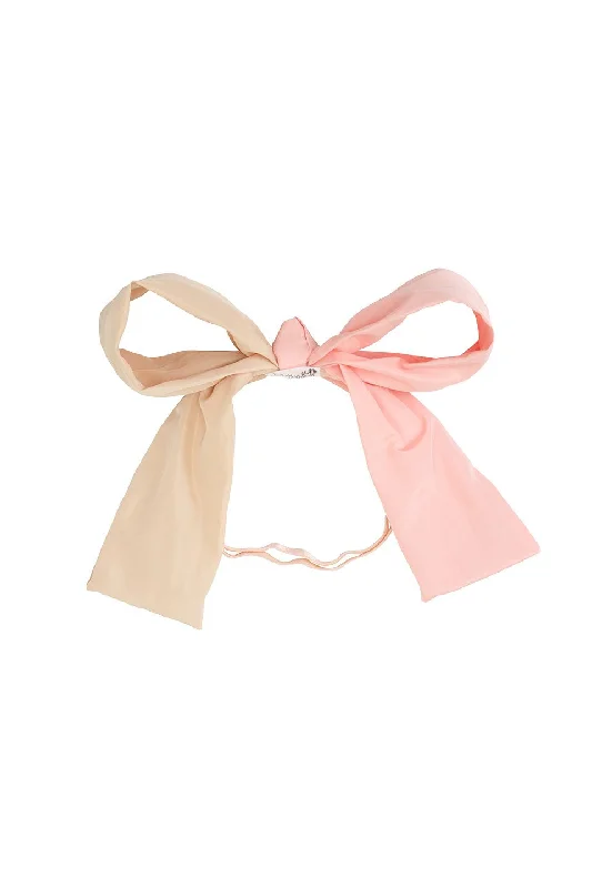 soft hair ties for curly hair -Sia Wrap - Blush/Wheat