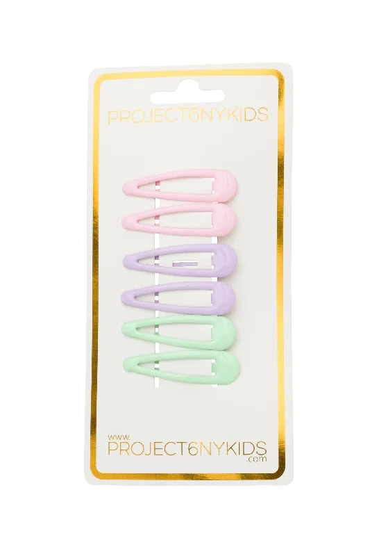 luxury satin hairbands for smooth finishes -Snap Clips - *Basics*-  Pastel Solids A