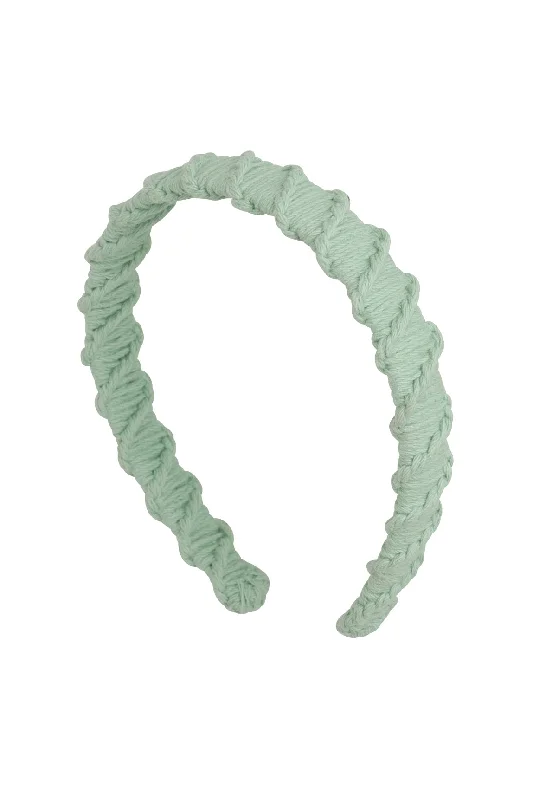 hair accessories for fine hair -Spiral Headband - Sea Green