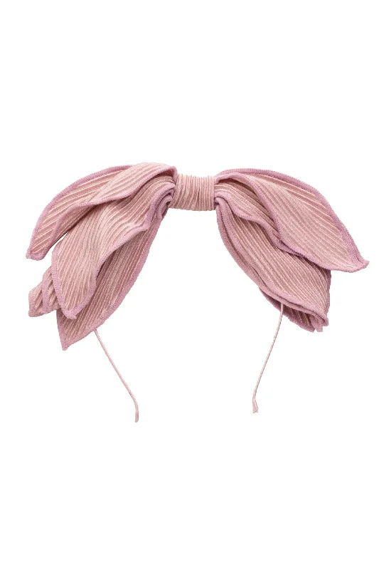 intricate metal hairbands for formal events -Spring Petals Headband - Light Mauve