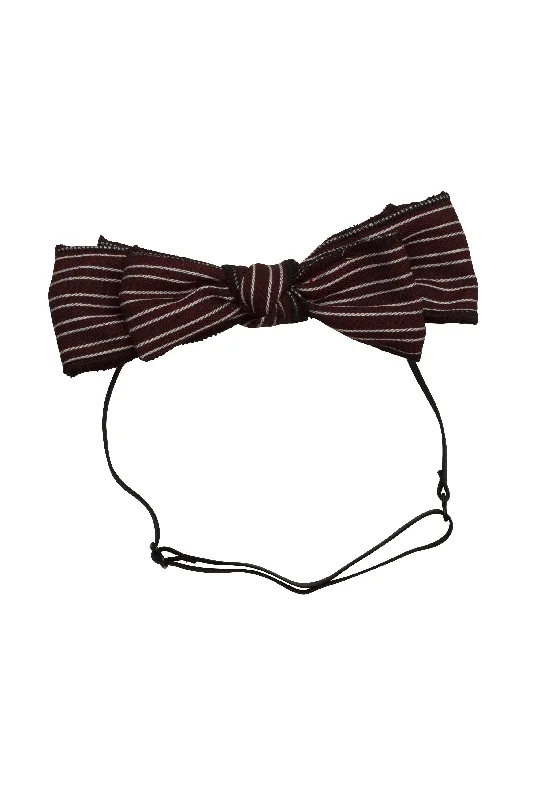 bridal flower hairbands for romantic touches -Striped Baby Doll Wrap - Burgundy