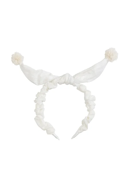 leather hairbands for casual chic -Sweet Dreams Headband - White Star