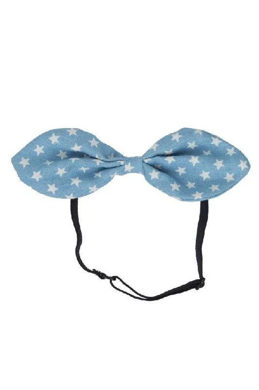 oversized rhinestone hairpins for glamorous looks -The Perfect Bow Wrap - Light Star Denim