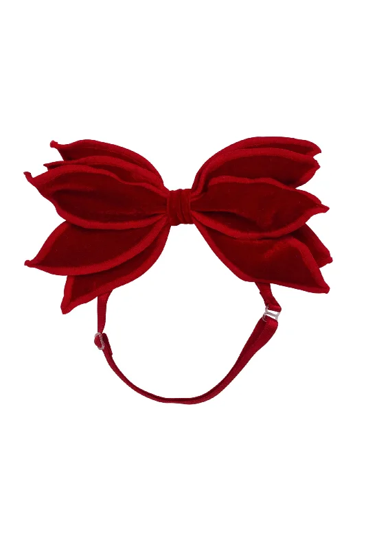 oversized rhinestone hair accessories for a dramatic effect -Winter Petals Wrap - Red Velvet