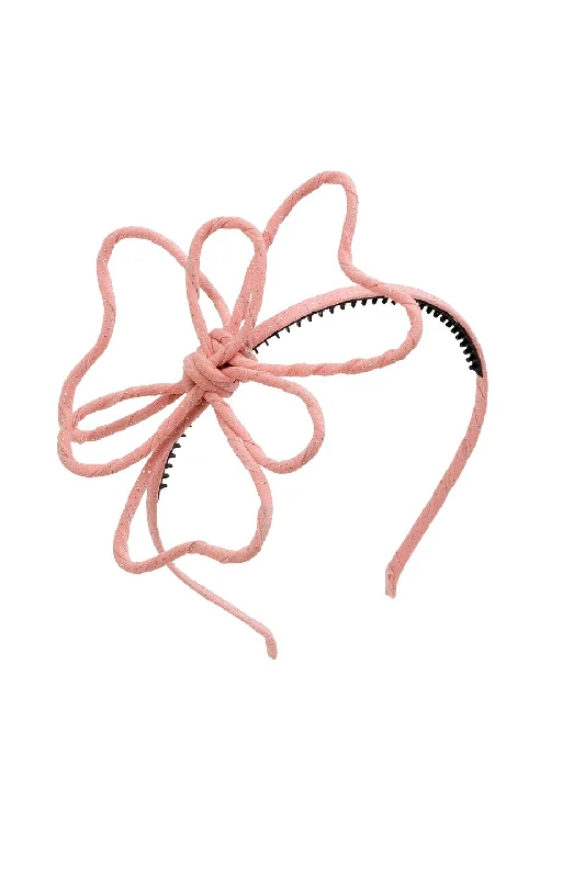 cute bow hairbands for a playful style -Zahara Headband - Sparkle Pink