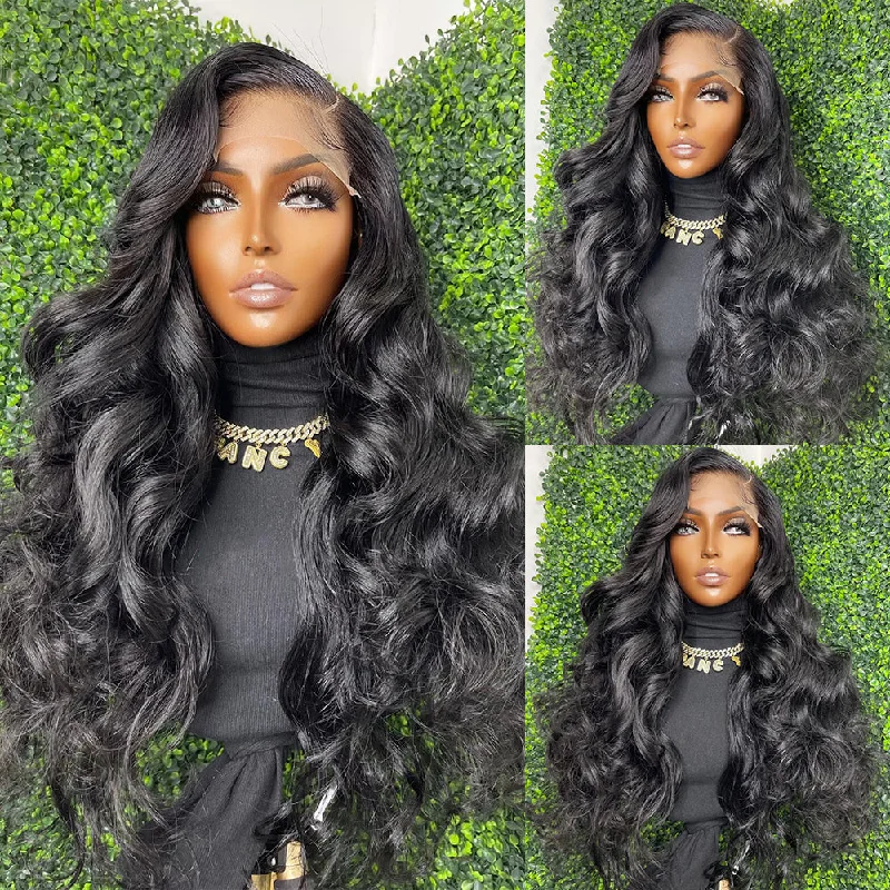 stylish curly wigs for elegant looks -13X6 HD Lace Front Body Wave Wig 150% 200% Density