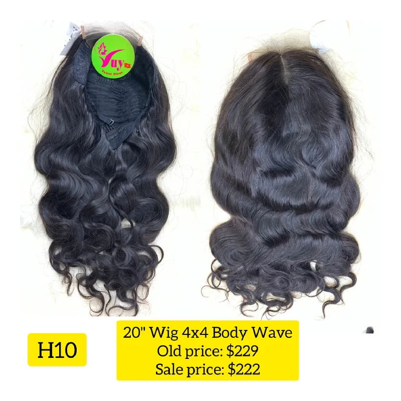 elegant wigs for upscale events and occasions -20" Wig 4x4 Body Wave (H10)