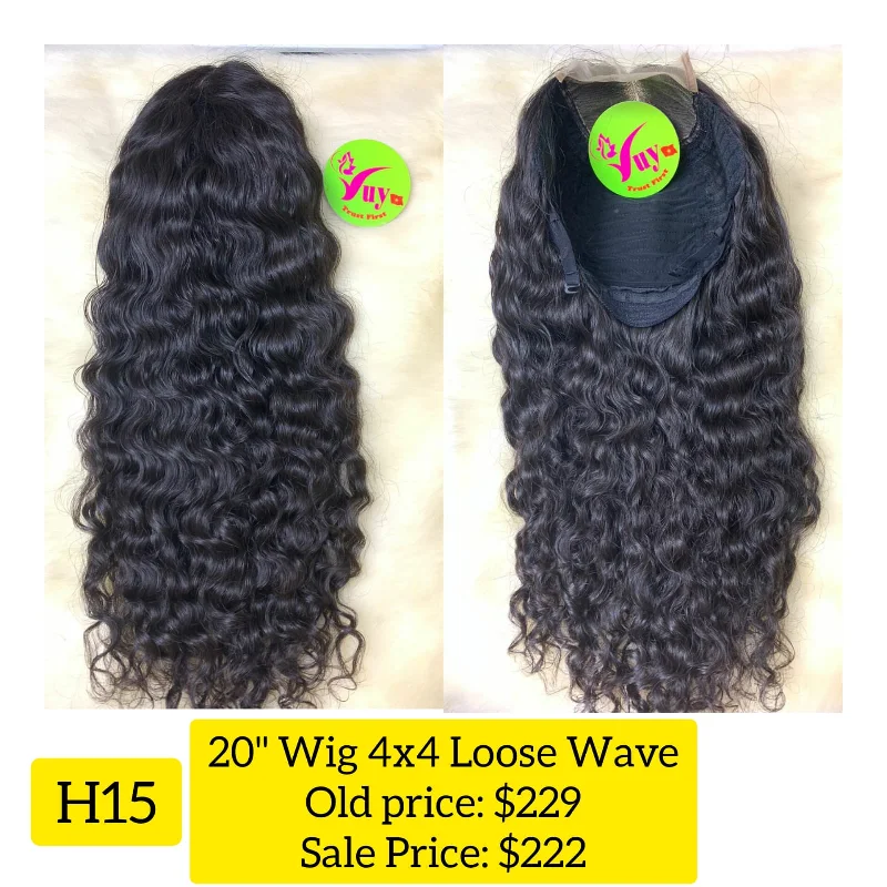 lightweight wigs for comfort and style -20" Wig 4x4 Loose Wave (H15)