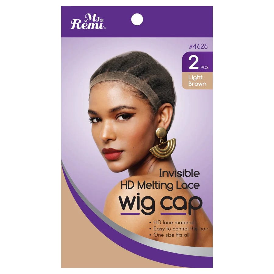 trendy wigs for modern and creative styling -Ms. Remi HD Invisible Melting Wig Cap 2pc Light Brown 4626