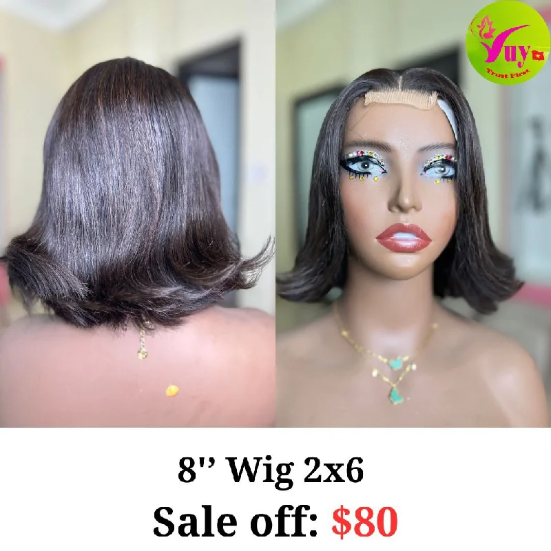 high-quality braided wigs for protective styles -8'' Wig 2x6