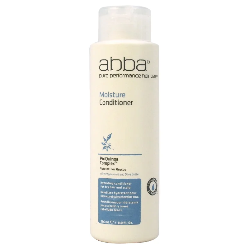 revitalizing hair care routine for softness-Abba Moisture Conditioner For Dry Hair & Scalp 8 fl oz